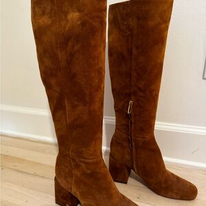 Sam Edelman Tan Suede Over the Knee Boots